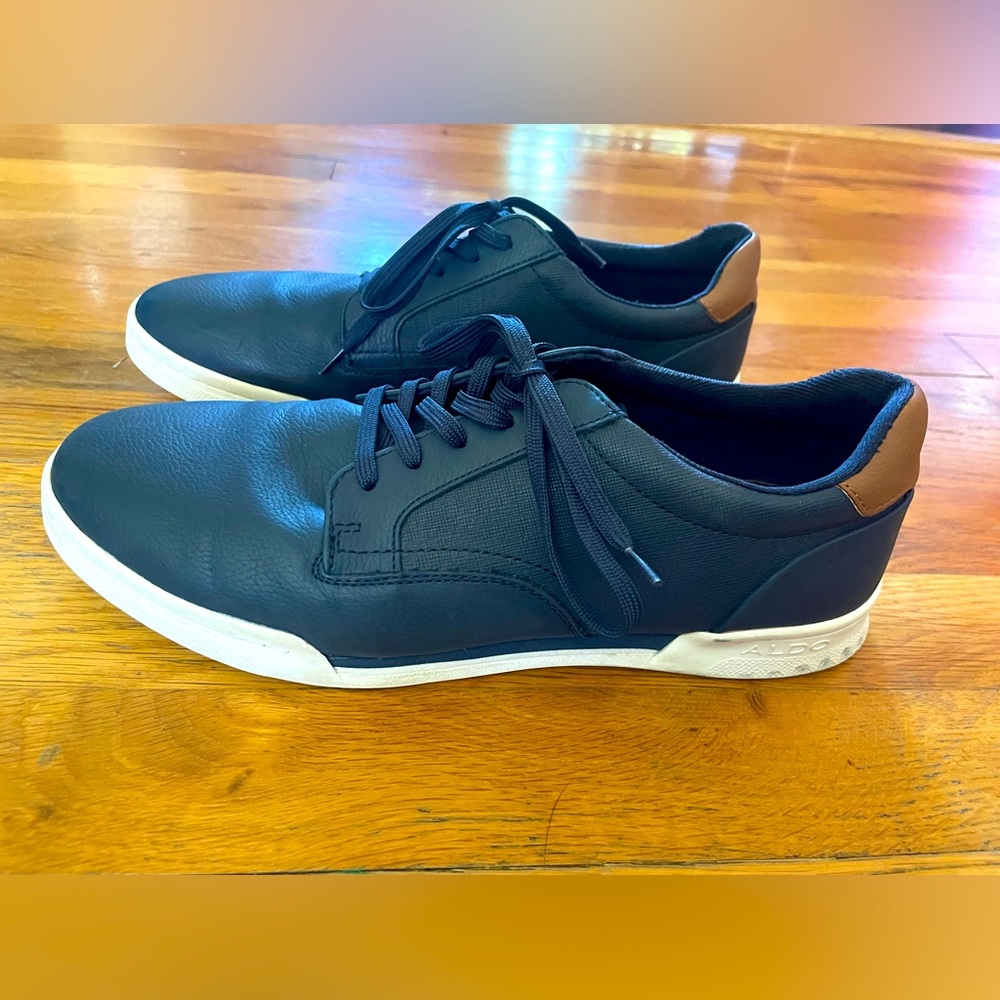 Men’s Aldo Blue Leather Sneakers